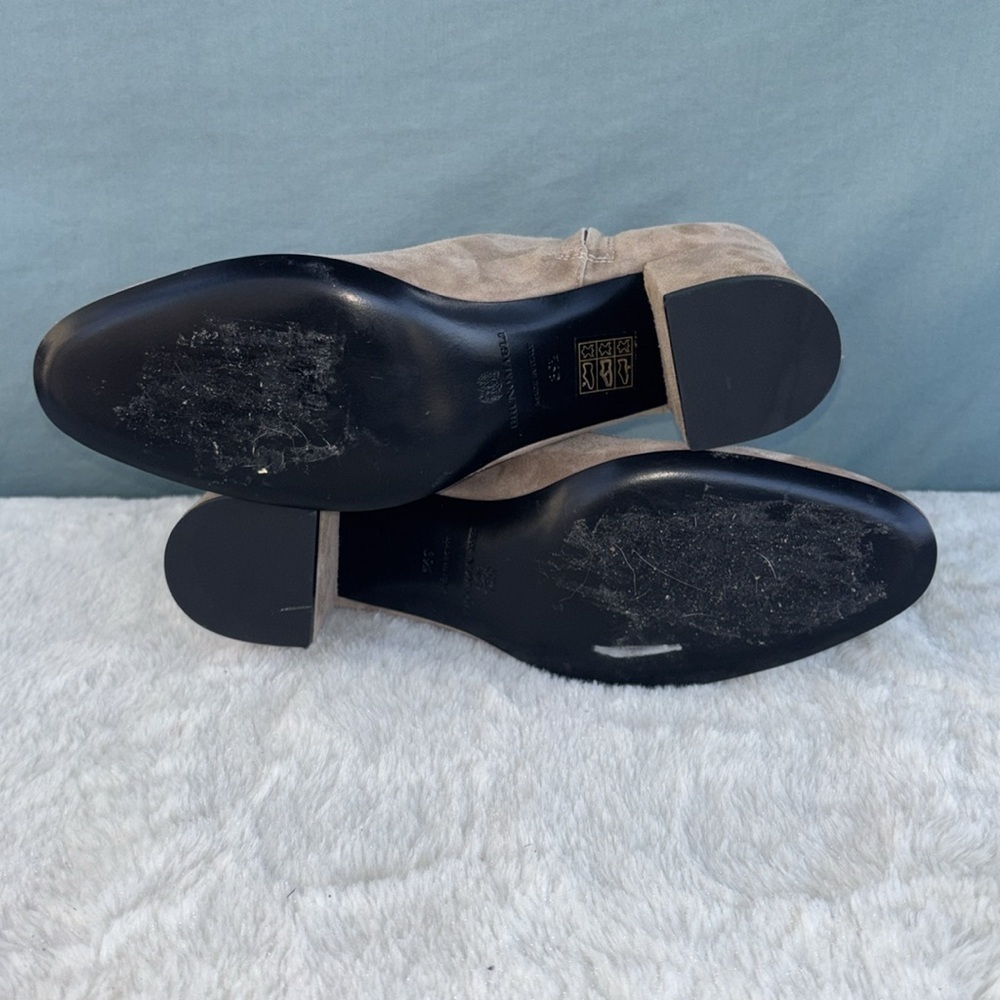 BRUNO MAGLI GUC VINNY SUEDE BOOTIE EU 39.5 ANKLE TAN LUXURY ZIP - Picture 8 of 12